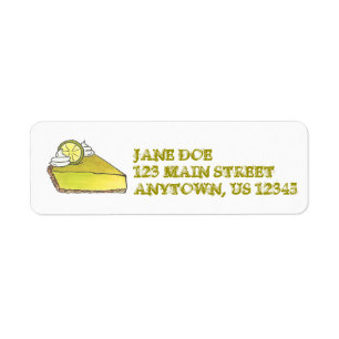 Étiquette Green Florida Key Lime Pie Slice Pièce Foin Alimen