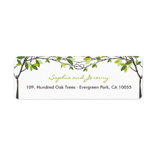 Étiquette Green Knott Love Trees Summer Mariage Adresse