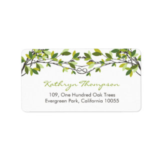 Étiquette Green Knott Love Trees Summer Mariage Adresse