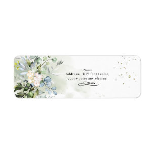 Étiquette Greenery, Blue Gum Eucalyptus Adresse de retour