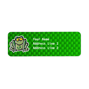 Étiquette Grenouille mignonne ; Vert