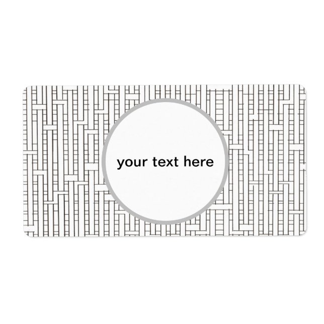 Étiquette Grille industrielle moderne Bauhaus géométrique (Devant)
