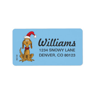 Étiquette Grinch classique   Max - Santa Hat