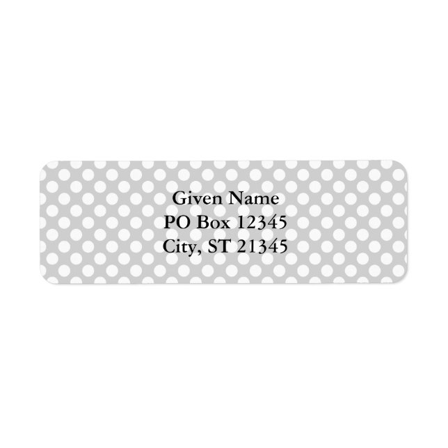 Étiquette Gris clair avec points (Devant)
