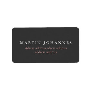 Étiquette Gris élégant minimaliste moderne