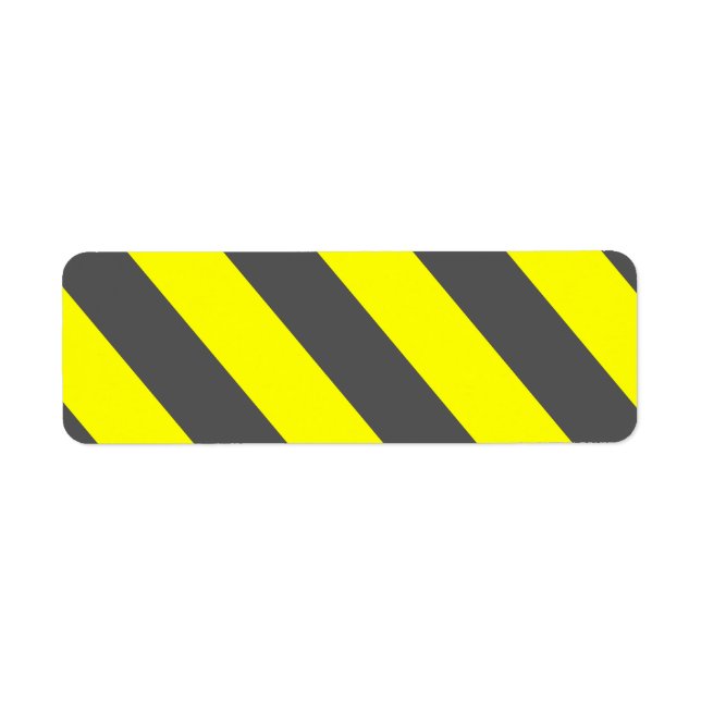 Étiquette Gris Jaune Signes d'avertissement (Devant)