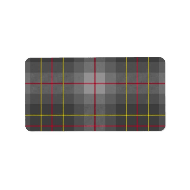 Étiquette gris Tartan (Devant)