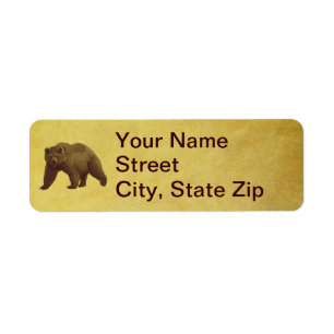 Étiquette Grizzly Bear