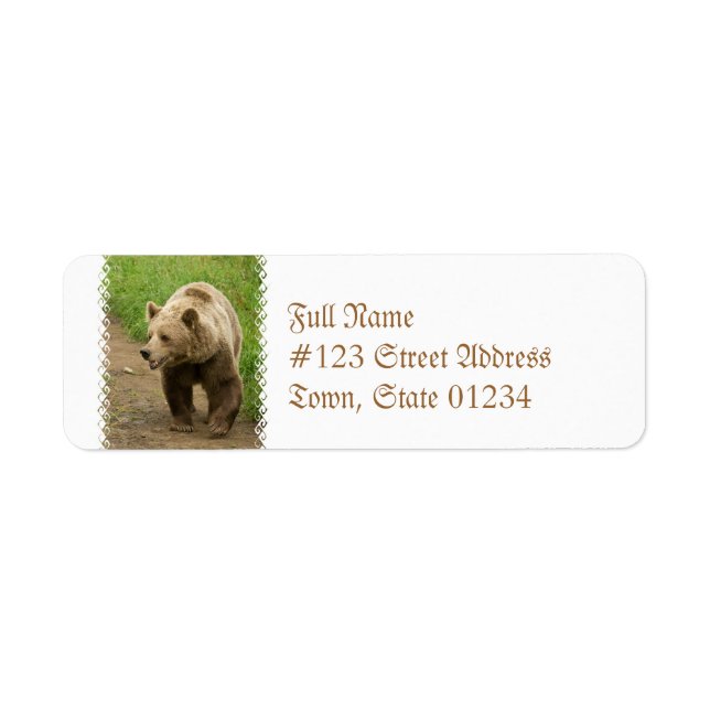 Étiquette Grizzly  Mailing Labels (Devant)