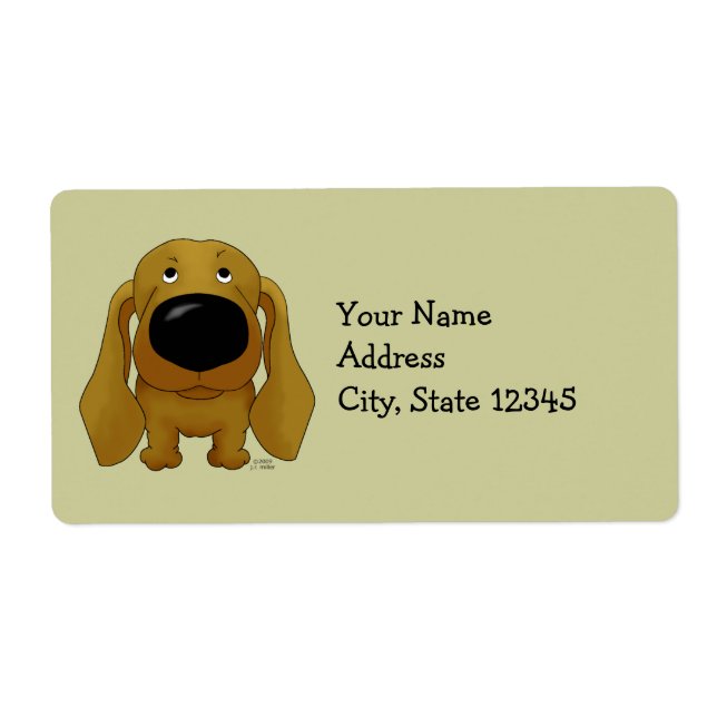 Étiquette Gros Nez Dachshund (Devant)