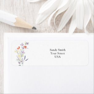 Étiquette Groupe de fleurs sauvages