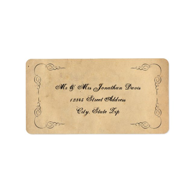 Étiquette Grunge Brown Paper - Address Labels (Devant)