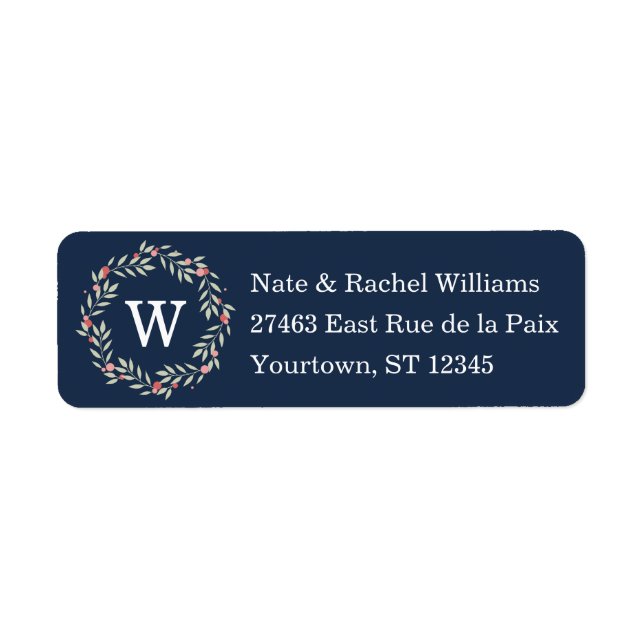 Étiquette Guerre de paix | Personnalisation du monogramme de (Devant)