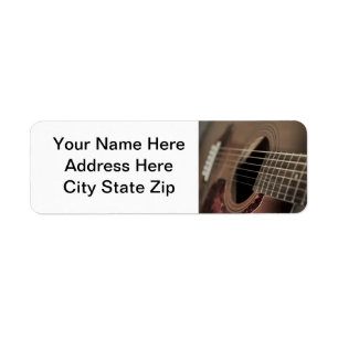 Étiquette Guitare acoustique à six places
