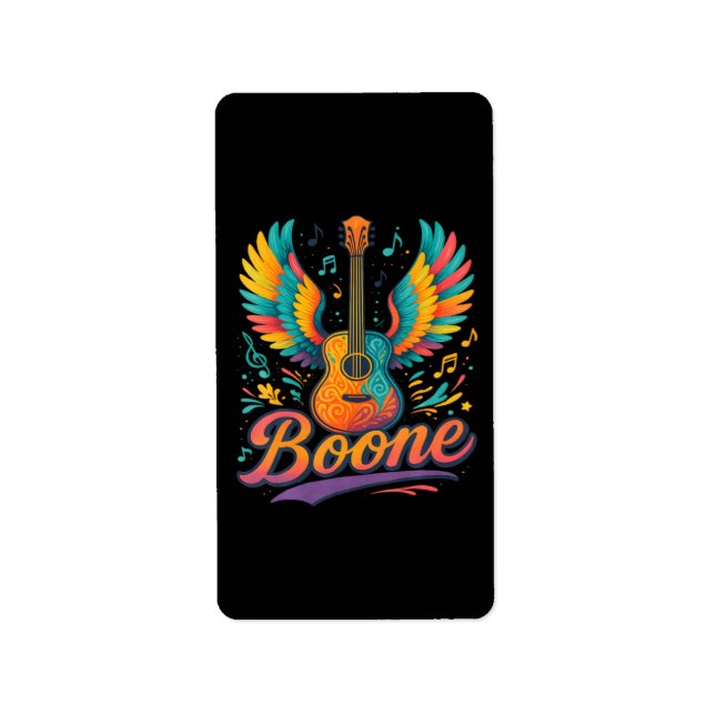 Étiquette Guitare Boone (Devant)