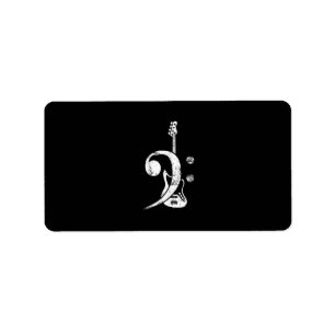 Étiquette Guitare Lover  Bass Clef Bass Guitare