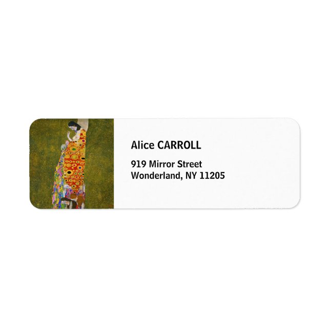 Étiquette Gustav Klimt - Hope II (Devant)