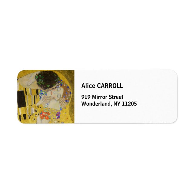 Étiquette Gustav Klimt - Le baiser (Devant)
