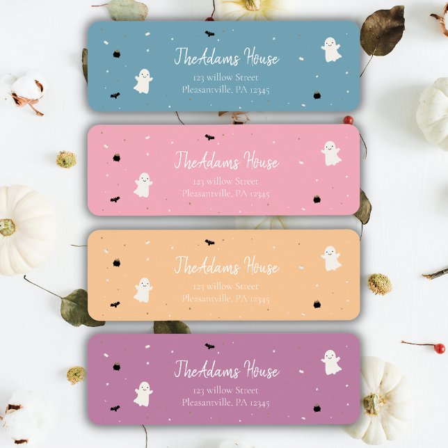 Étiquette Halloween Baby shower Citrouille Little Boo retour (Créateur téléchargé)