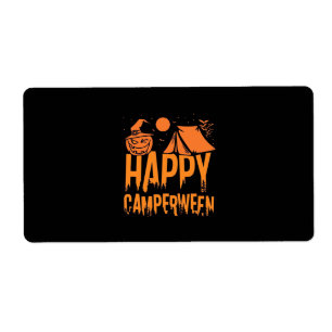 Étiquette Halloween Camper Nature