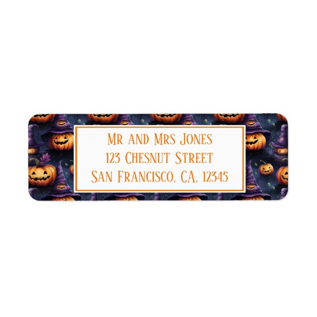 Étiquette Halloween citrouille magique Casquettes (Devant)