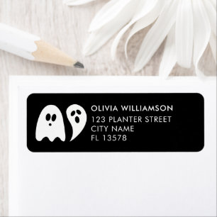 Étiquette Halloween fantôme