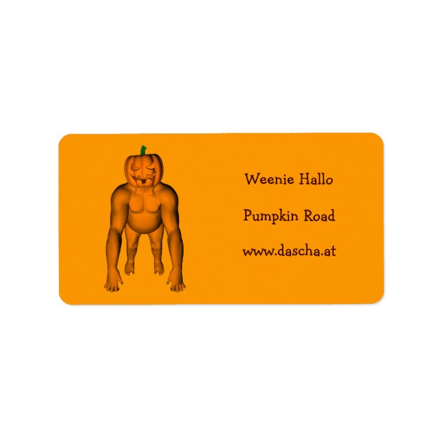 Étiquette Halloween Gorilla (Devant)