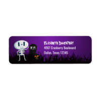 Halloween Graveyard Éffrayant Cute Skeleton & Ghos