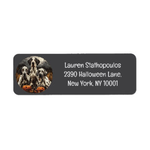 Étiquette Halloween Great Dane Dogs Jack-o'-lantern