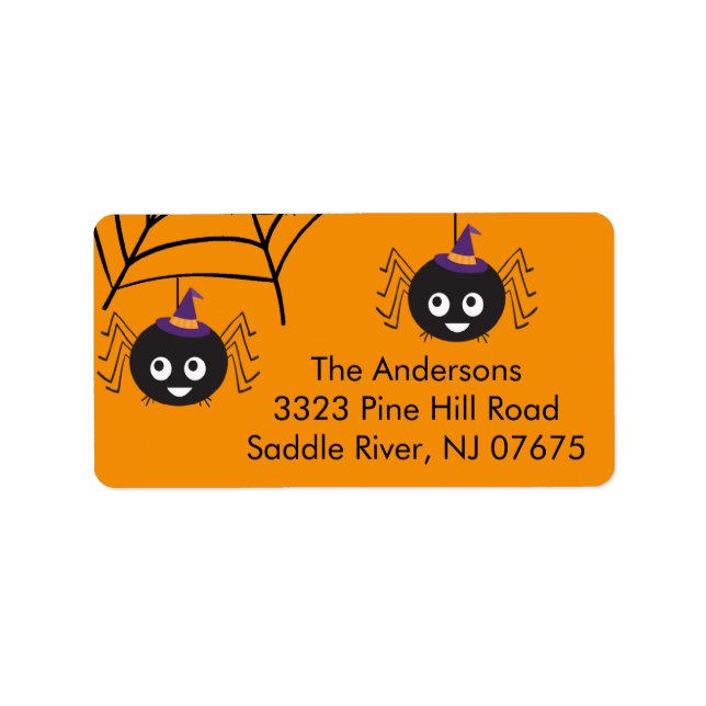 Étiquette Halloween Hang avec nous Adresse de retour Label (Devant)