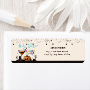 Étiquette Halloween Happy Hour Citrouille Cocktail Baby show