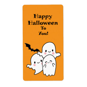 Étiquette Halloween heureux peut personnaliser