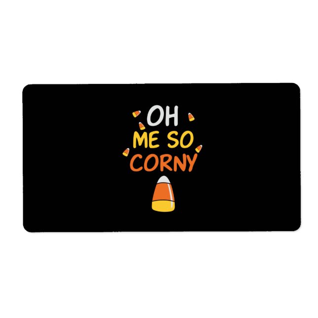 Étiquette Halloween Oh me So Corny Candy Birthday (Devant)