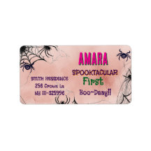 Halloween Rose et araignées Anniversaire Halloween