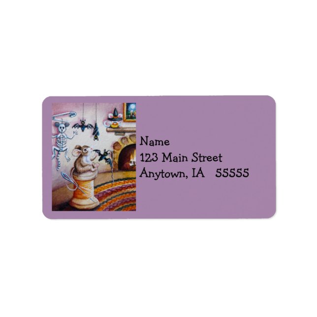 Étiquette Halloween Souris pendante Décorations chauve-souri (Devant)