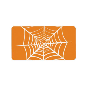 Étiquette Halloween Spider Web
