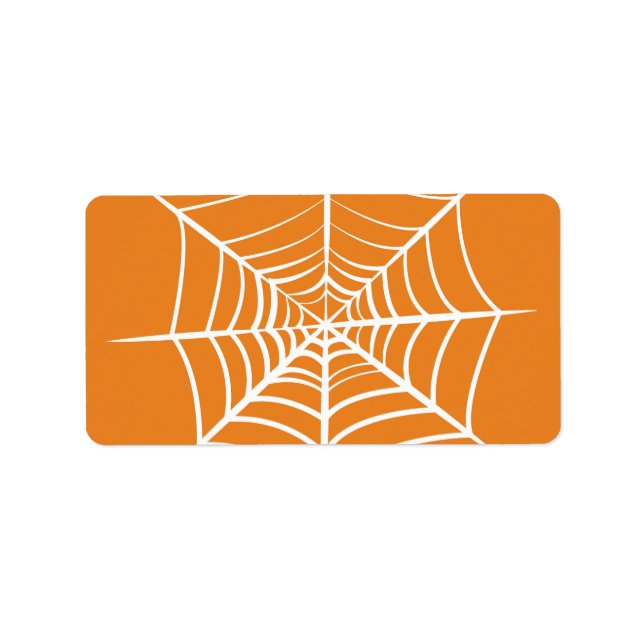 Étiquette Halloween Spider Web (Devant)