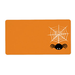 Étiquette Halloween Spider Web