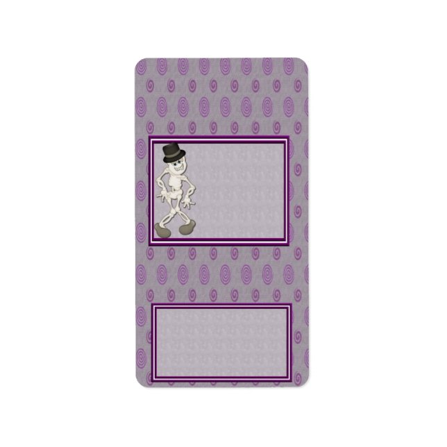 Étiquette Halloween Squelette Hershey Miniature Candy Wrappe (Devant)