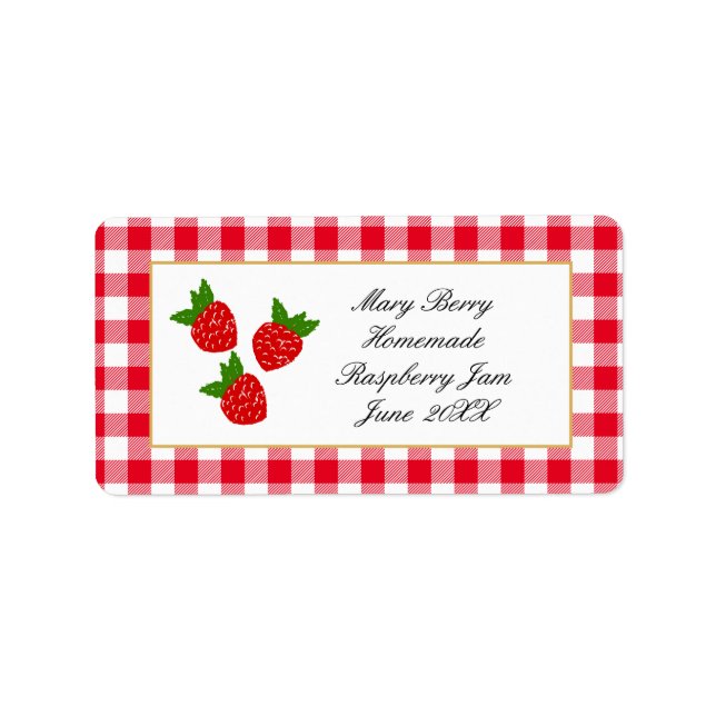 Étiquette Hammam à la confiture de framboise maison (Devant)
