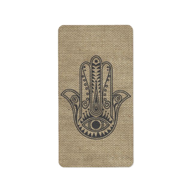 Étiquette HAMSA Main de Fatima symbole amulet (Devant)