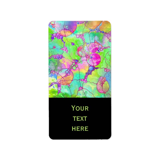 Étiquette Hand And Digitally Painted Pattern Art 41 (Devant)