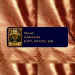 Étiquette Hanoukka Menorah<br><div class="desc">Cliquez sur "customiser" pour personnaliser la couleur et les polices arrière - plans.</div>