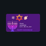 Étiquette Hanoukka Menorah et Dreidels<br><div class="desc">.Célébrez huit jours et huit nuits du Festival des lumières avec des cartes Hanoukka et des cadeaux. La fête des lumières est ici. Allumez la menorah, jouez avec le dreidel et festoyez sur les latkes et les sufganiyots. Célébrez l'esprit d'Hanoukka avec vos amis, votre famille et vos proches en leur...</div>