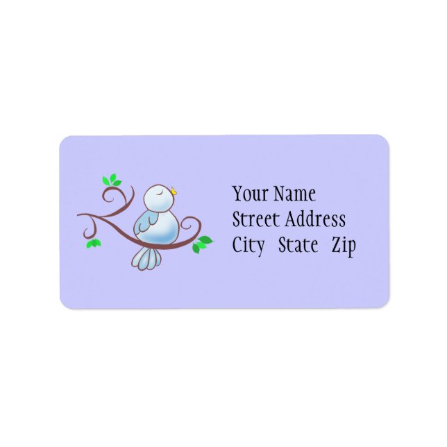 Étiquette Happy Bluebird (Devant)