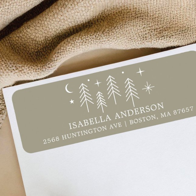 Étiquette Happy Camper Baby shower Adresse (Créateur téléchargé)