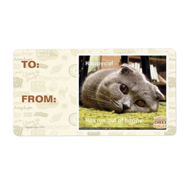 Étiquette Happy cat, de happy (Devant)