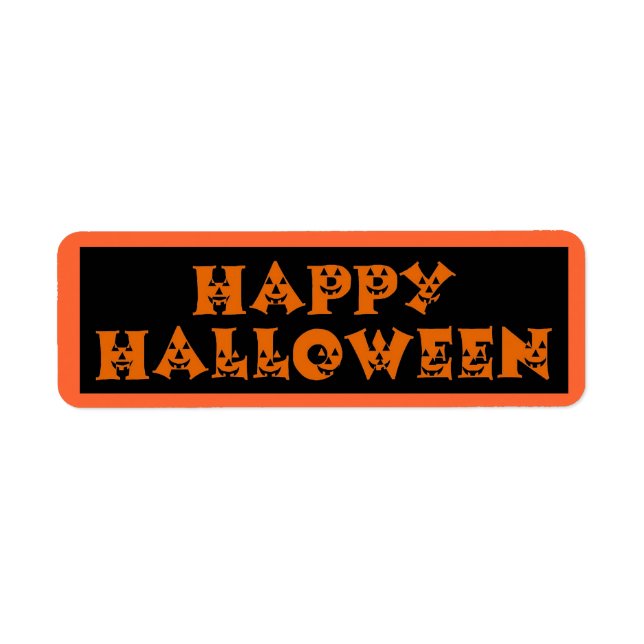 Étiquette Happy Halloween (Devant)