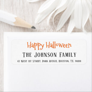 Étiquette Happy Halloween Party Invitations Adresse de retou