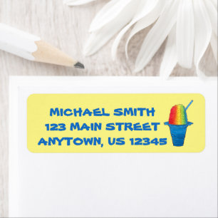 Étiquette Hawaiian Rainbow Shave Ice Frozen Dessert Hawaii